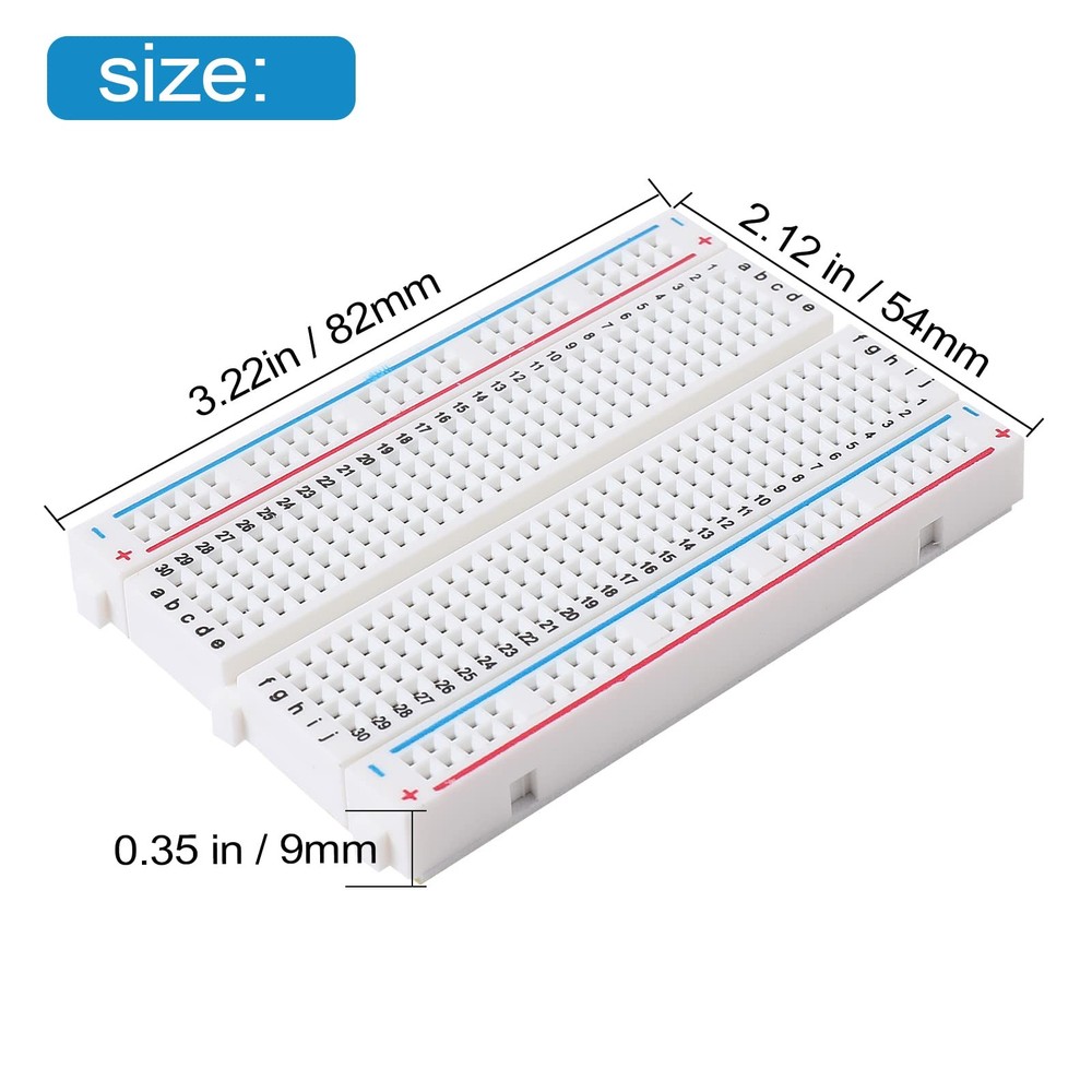 6 PCS Breadboard Set Prototype Board 400 Pin Solderless Kit for Raspberry Pi