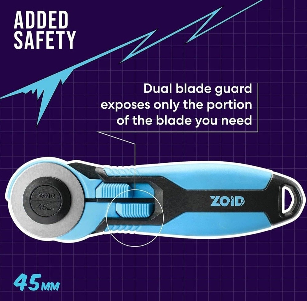 ZOID Tools 45mm Rotary Cutter with Soft-Touch Handle New