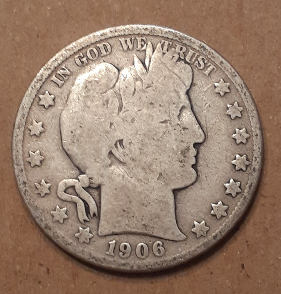 1906 S    BARBER HALF DOLLAR
