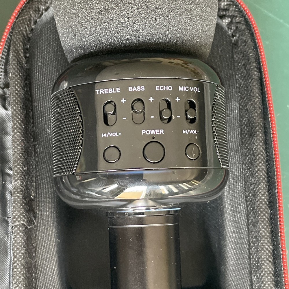 Karaoking Wireless Karaoke Microphone, User Guide, Cable, Disco Ball Light WORKS