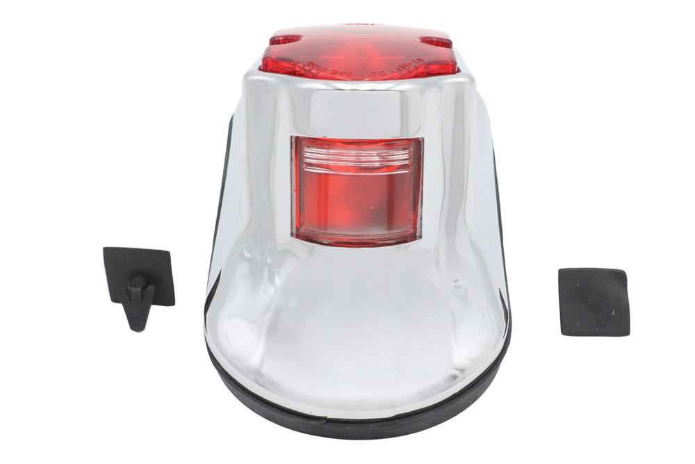 Chrome Tombstone Tail Lamp Assembly Bulb Type for Harley-Davidson