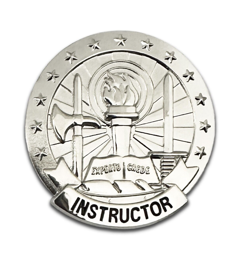 U.S. Army Basic Instructor Full Size Badge Brite (each)
