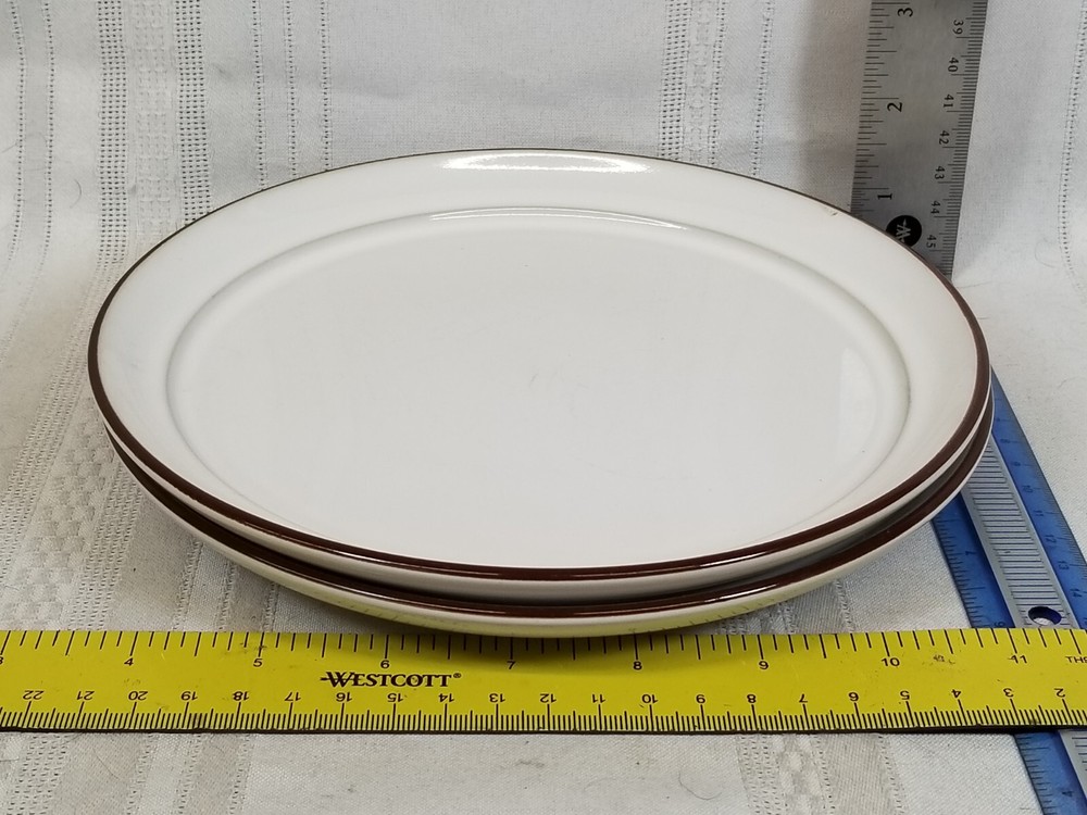 2 Noritake Stoneware MARSHMALLOW Salad Plates
