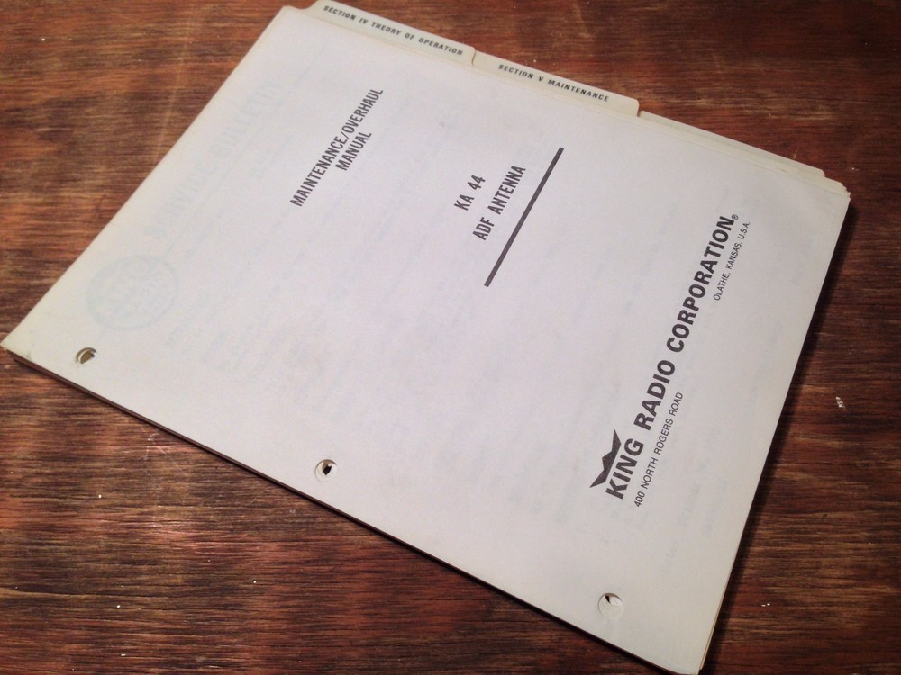King KA 44 ADF Antenna Service manual