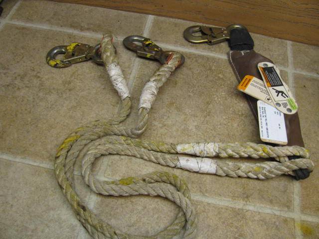 Klein Tools 87413 Dual Nylon Rope Deceleration Fall Arrest Lanyard