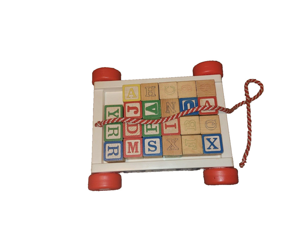 Vintage 1981 Playskool Wagon Block Set One Block Missing