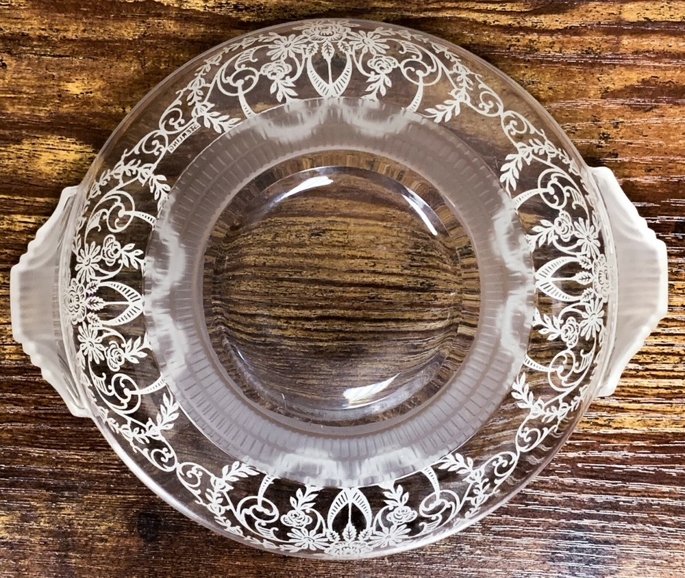 VTG Sterling Silver Overlay Handled Candy Dish 5 7/8” ! 188