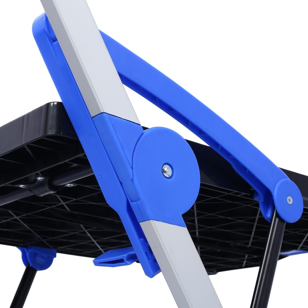 Collapsible Utility Cart Multi Use 2-Tier with Baskets Blue