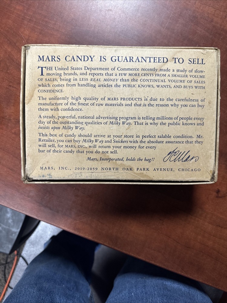 Rare Vintage 5 Cent Mars Snickers Box
