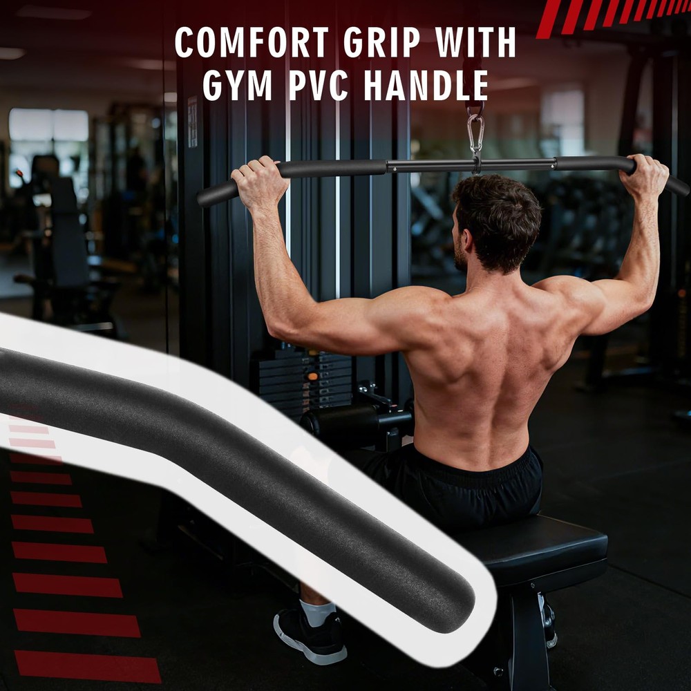 39.7 Inch LAT Pulldown Bar Full Rotation Cable Machine Attachment Gym