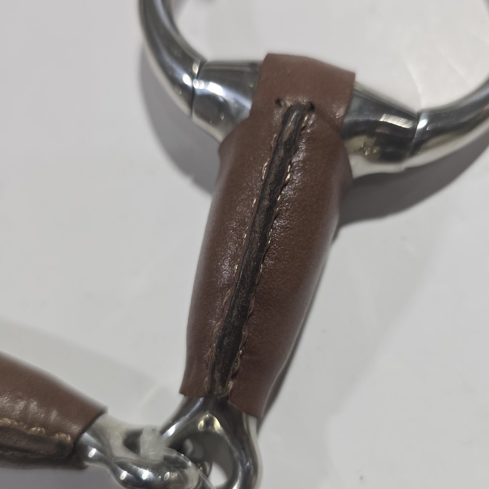METALAB Eggbutt Leather Covered Snaffle Bit