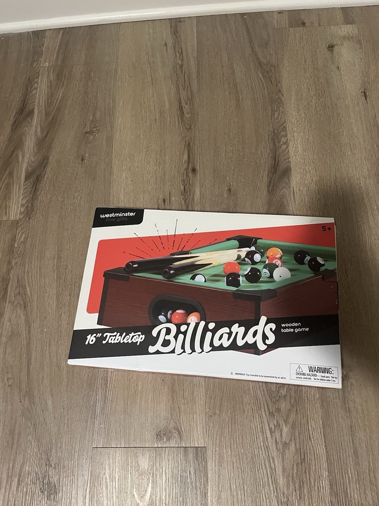 Mini Tabletop Pool Table - Small Billiards Game Collectible