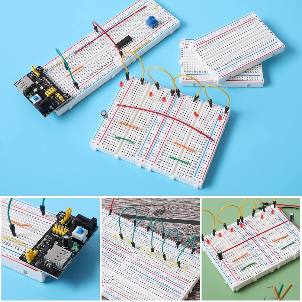 6 PCS Breadboard Set Prototype Board 400 Pin Solderless Kit for Raspberry Pi