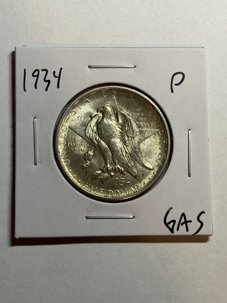1934 Texas Commemorative Silver Half Dollar UNC Nice Strike