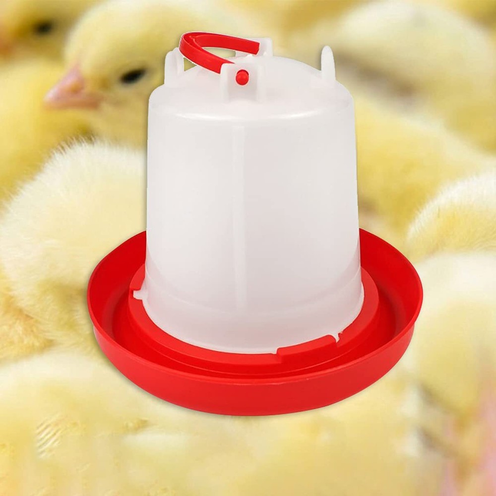 Plastic Poultry Drinker Chick Waterer Kit 1 L Waterer Hanging Container, 4 Pack