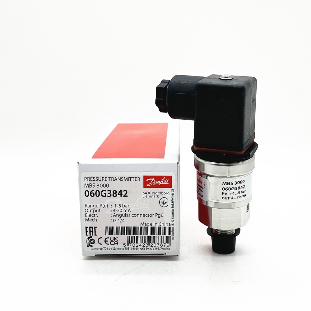 1pcs Danfoss Pressure Transmitter Sensor MBS3000 -1~5Bar 060G3842
