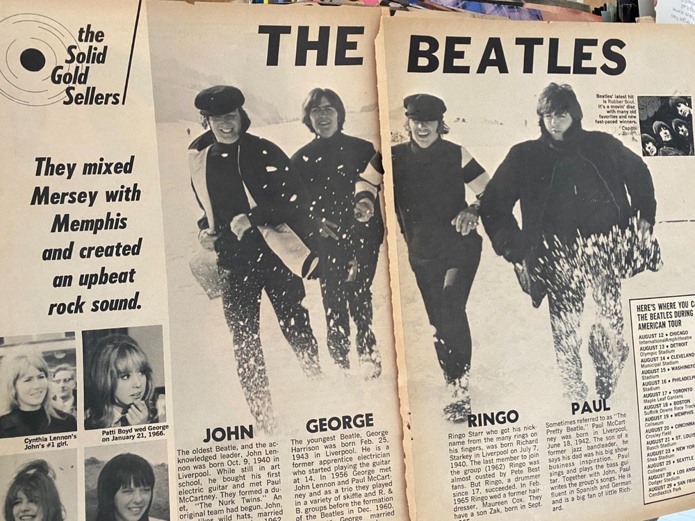 The Beatles, Two Page Vintage Clipping