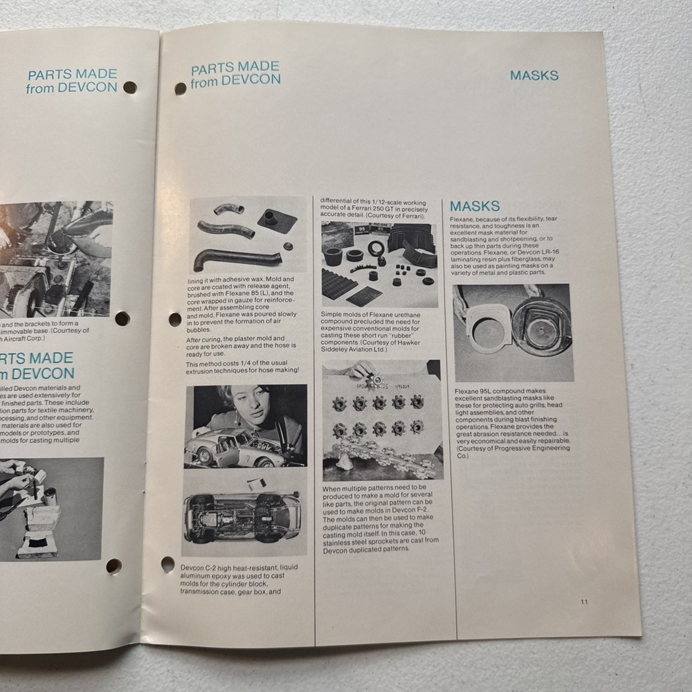 Devcon Corporation Danvers, Mass Tooling With Devcon Bulletin T-1 Catalog