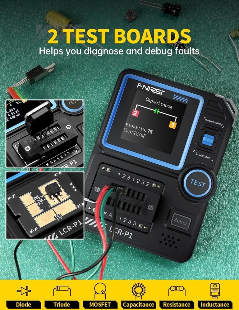 Versatile Transistor Tester & Capacitor Meter with Smart Auto-Identification
