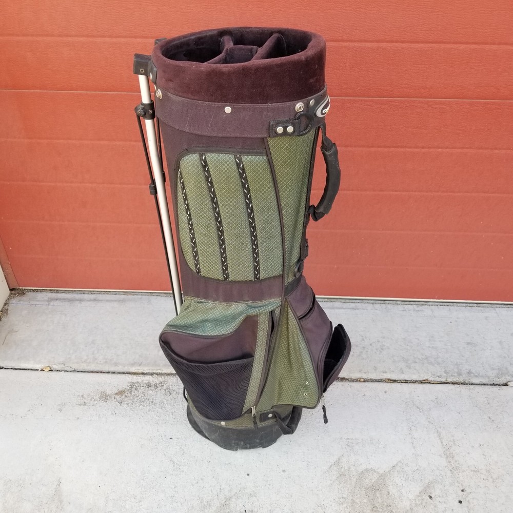Orbit Lightweight Golf Stand Bag Green Black 4-Way divider