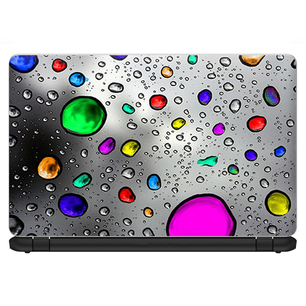 Universal Laptop Skins wrap for 15" - colored rain drops 3d effect