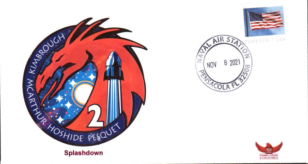 2021 NASA/SpaceX Crew-2 Dragon Splashdown Kennedy Space Ctr 8 Nov Crew Patch