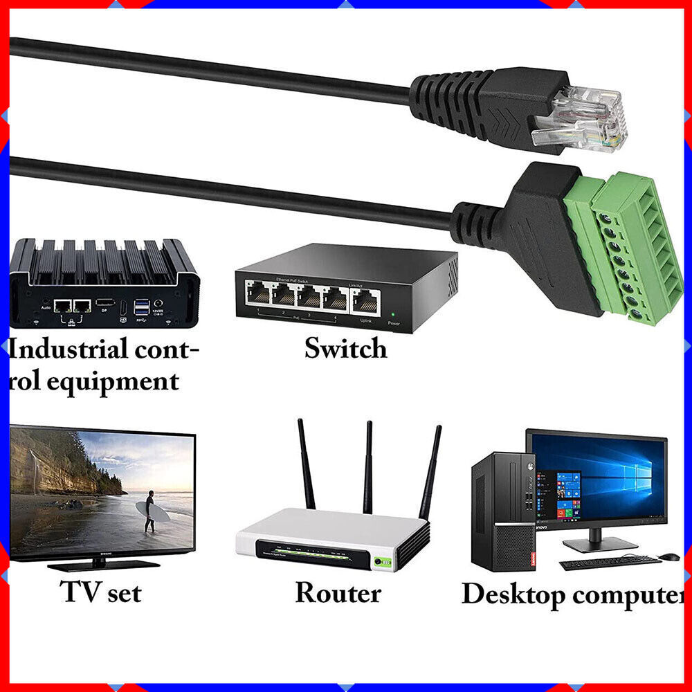 RJ45 revolution terminal 8-core extension Network cable adapter can be fixed