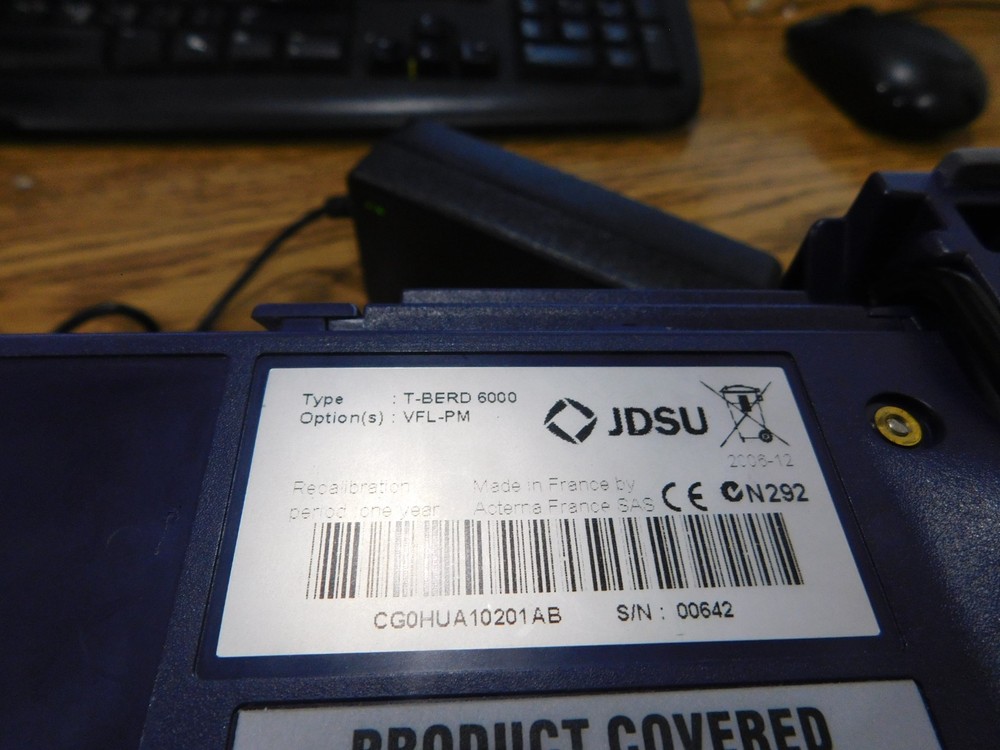 JDSU: T-BERD 6000 Network Analyzer. Sold w/ Accessories Pictured. Opt. VFL-PM