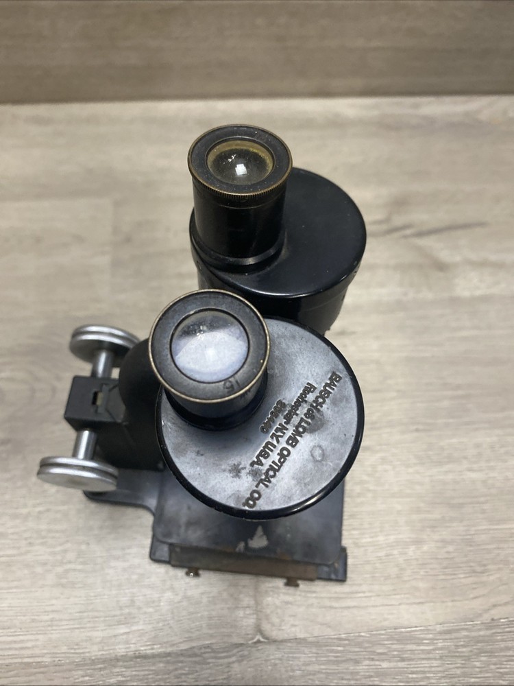 1920-30s Bausch & Lomb Microscope W/ Extras