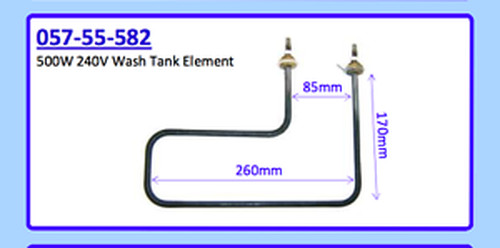500W 240V WASH TANK ELEMENT 057-55-582
