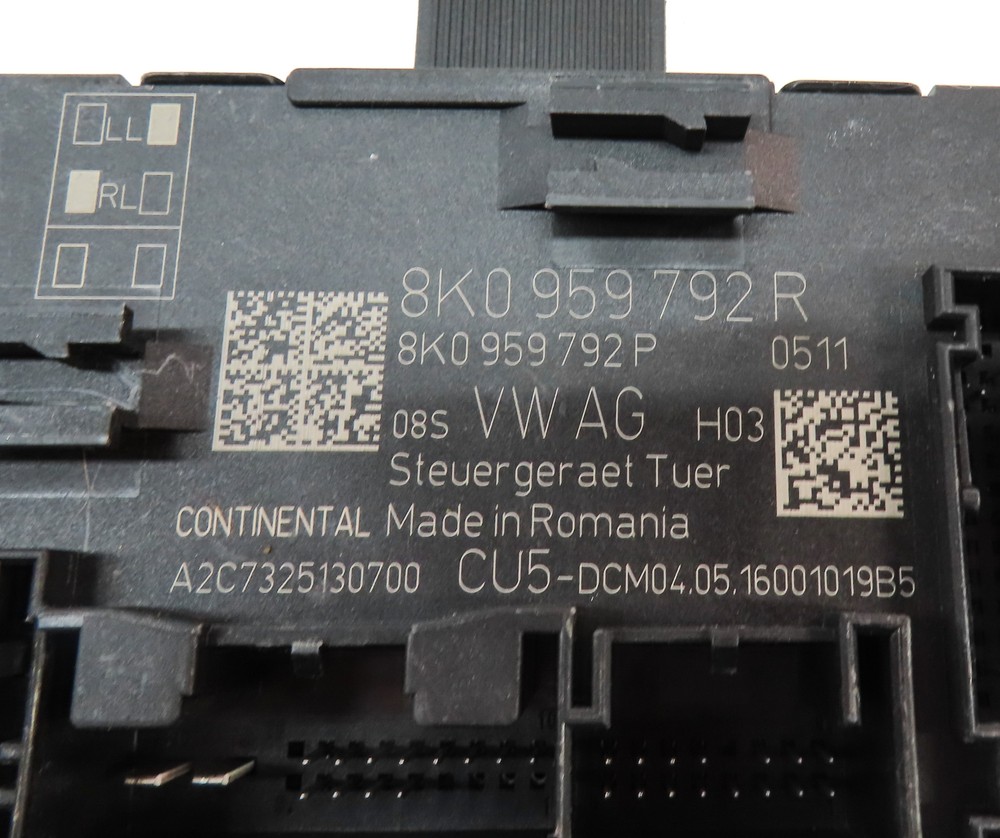 2016 AUDI SQ5 (B8 8R) FRONT RIGHT PASSENGER DOOR CONTROL MODULE