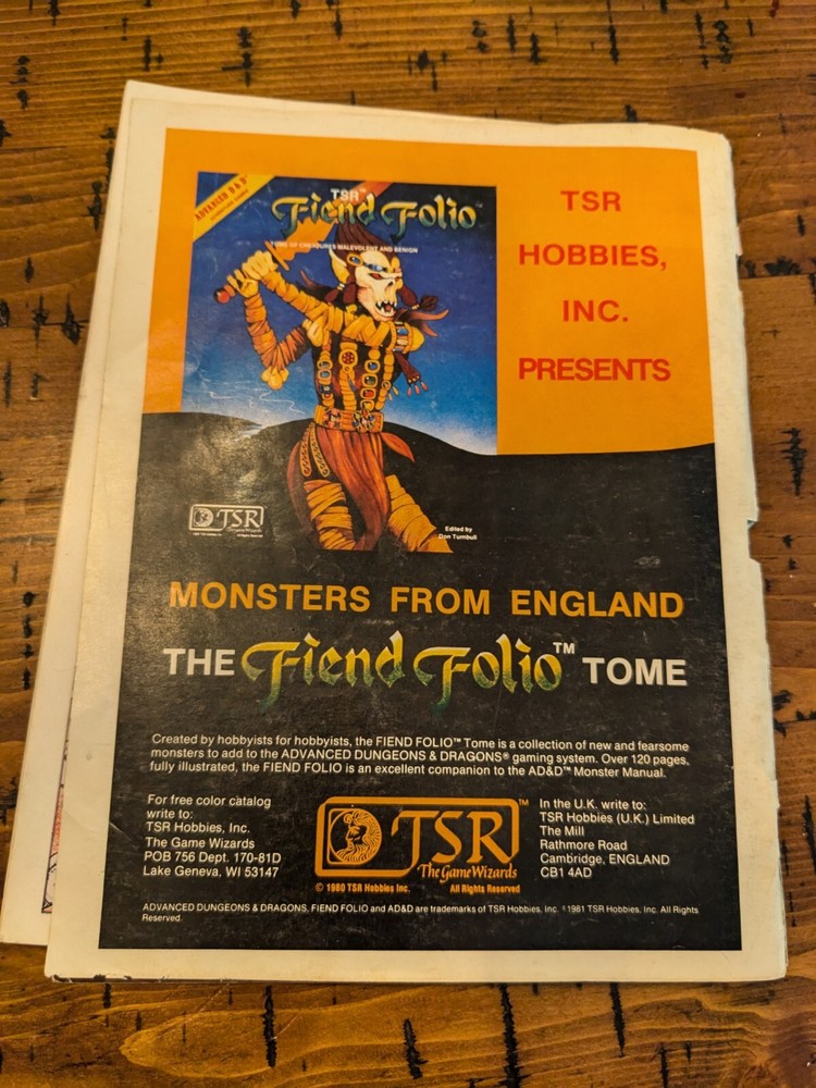 Dragon Magazine issue #56 dec 1981