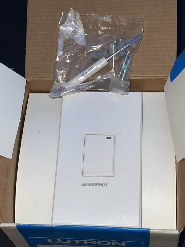 Lutron NTMC-I-CF1-E-WH Emergency Wall Switch – White