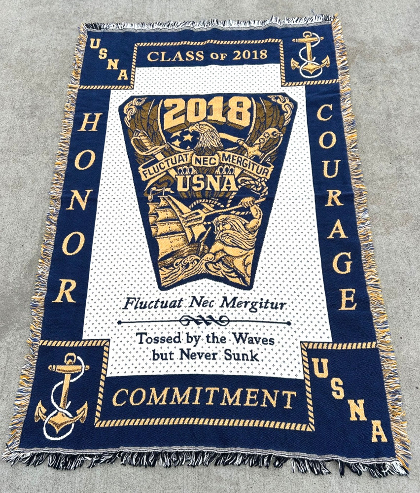 US Naval Academy Class Of 2018 Blanket