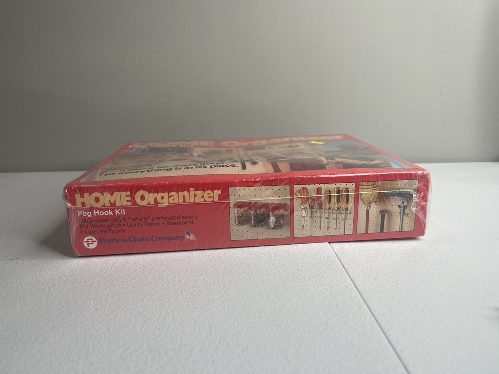 Vtg Home Organizer Peg Hook Kit 150 Piece Set