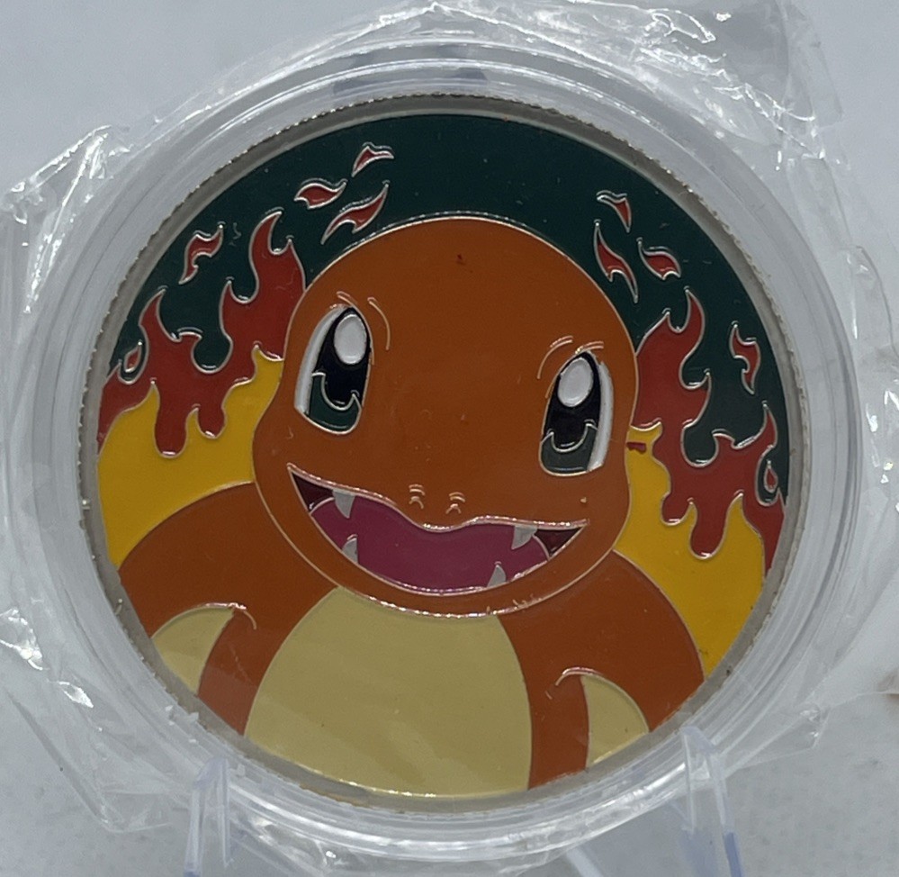 1 oz Silver Pokemon Colorized Charmander Round | Gotta Catch 'Em All