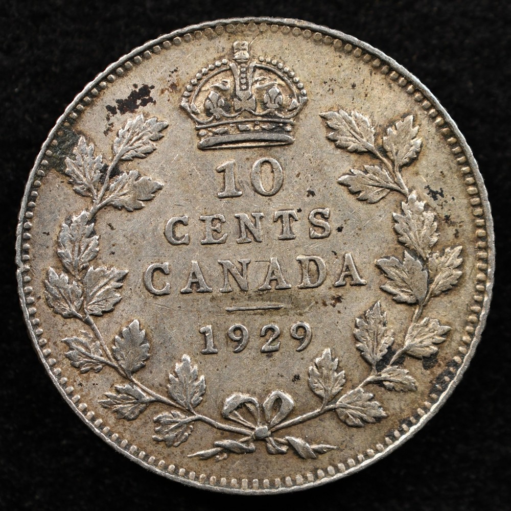 Canada 10 Cents 1929, Coin, Silver, Inv#E762