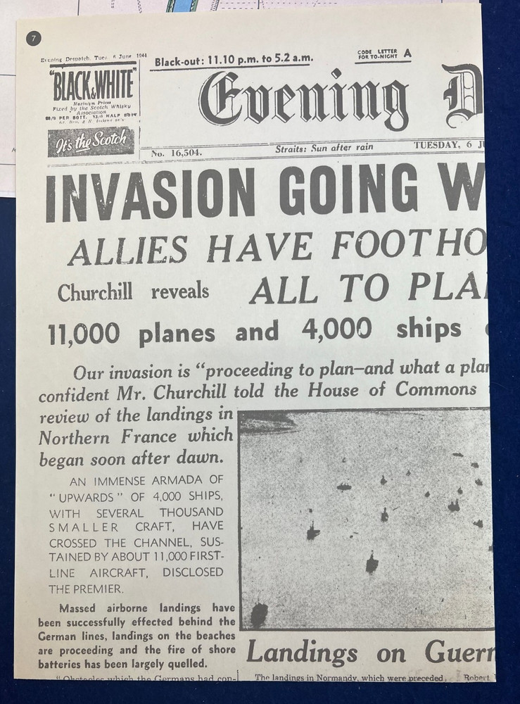 D Day Replica Document Collection Map Orders French Leaflet German Poster MORE