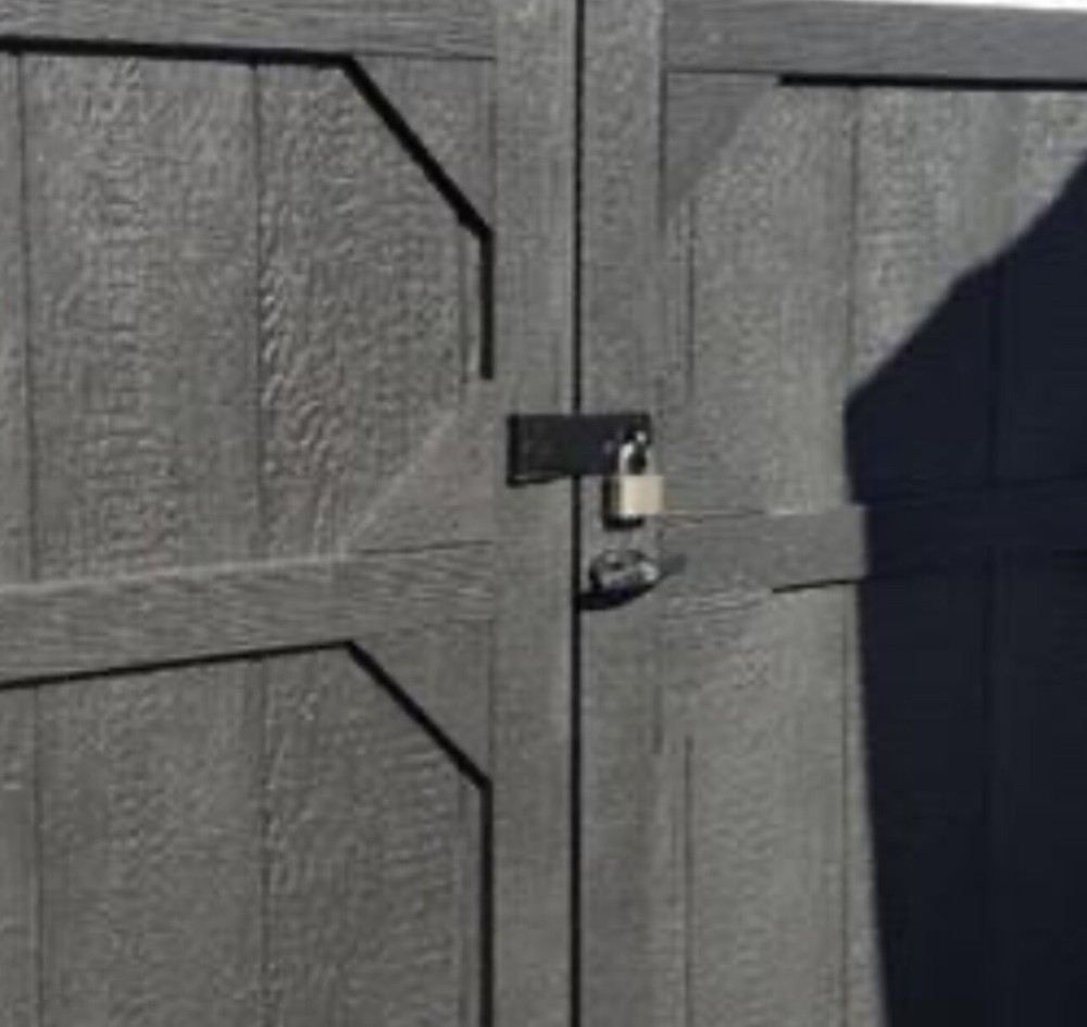 6in Rotating Black Door Hasp Padlock