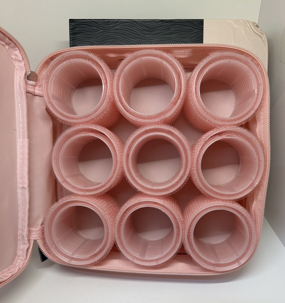 Calista Volumizing Self Grip Rollers Curlers Clips Case Long Medium Flex Spray