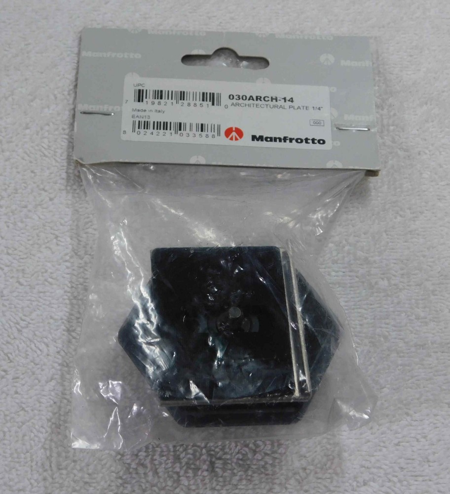 Manfrotto 030ARCH-14 Architectural Hexagonal Plate 1/4" NEW SEALED Quick Release