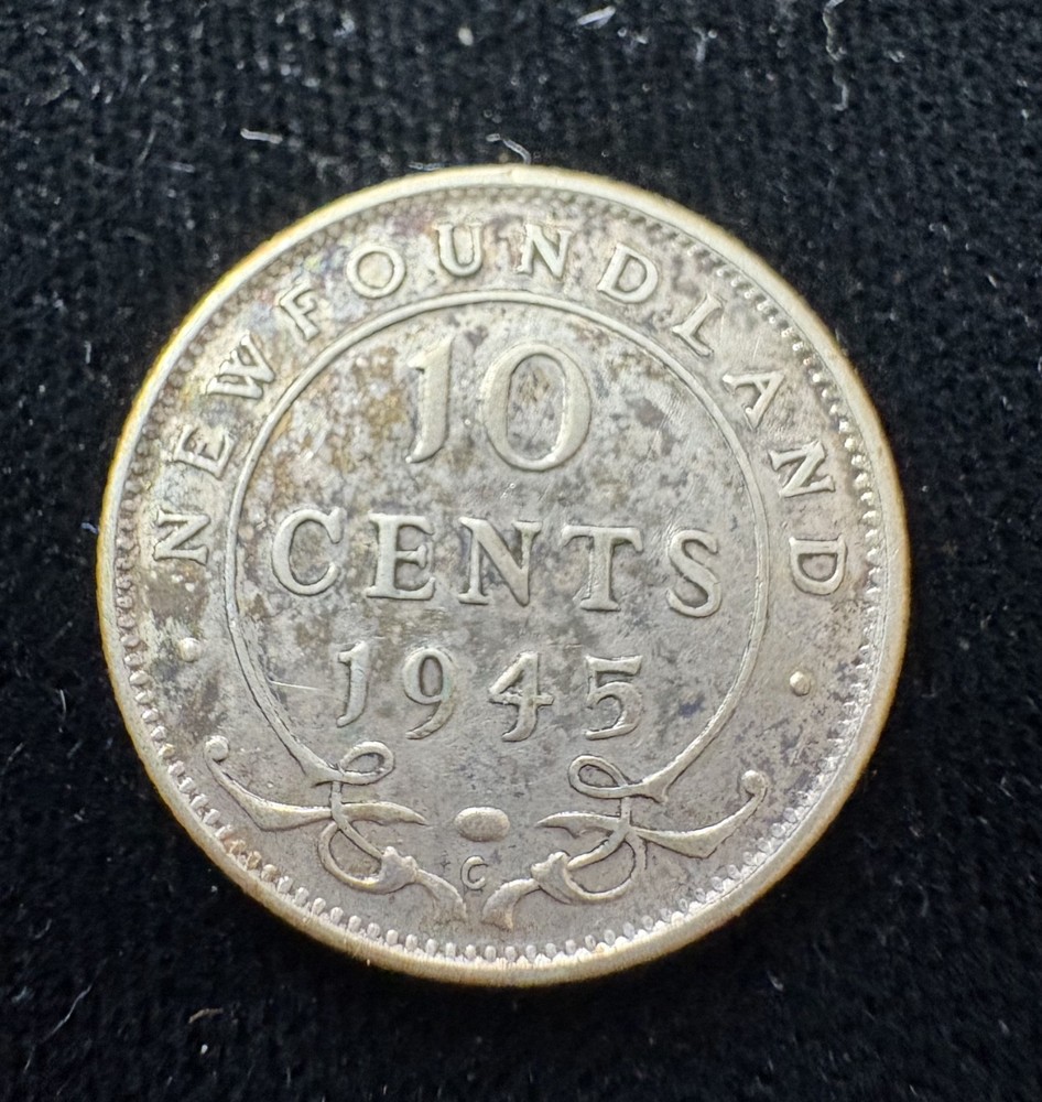 1945-C Newfoundland 10 Cents Silver