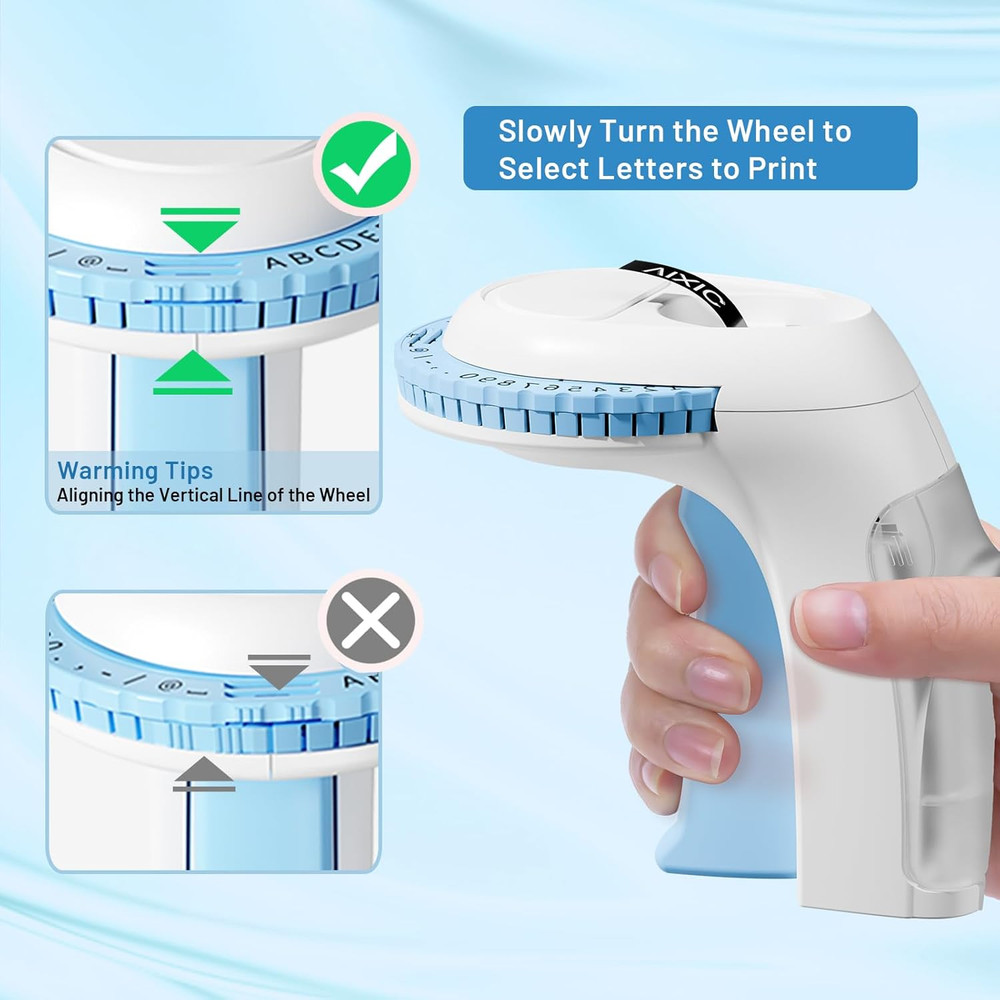 Embossing Label Maker Machine Handheld with Backlit Screen Compatible with DYMO