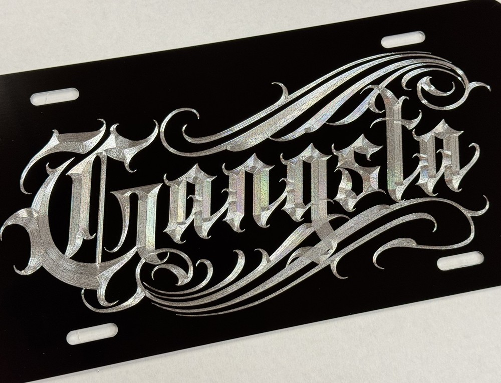 Custom Personalized Name 🔥REFLECTIVE Diamond Etched License Plate Front Car Tag