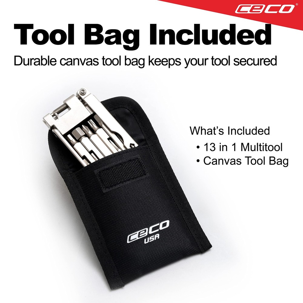 13 Function Bicycle Multitool With Chain Breaker Maintenance Repair Tool Set