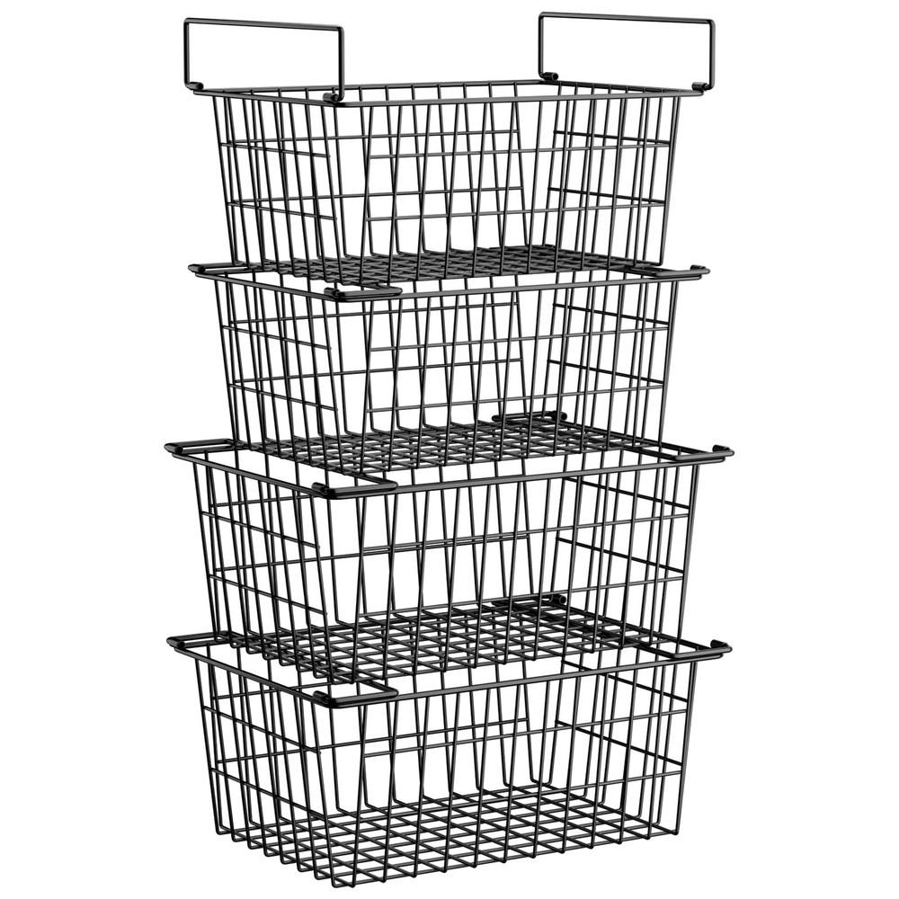 Homics Freezer Organizer Bins, Large Capacity Stackable Baskets for Deep Ches...