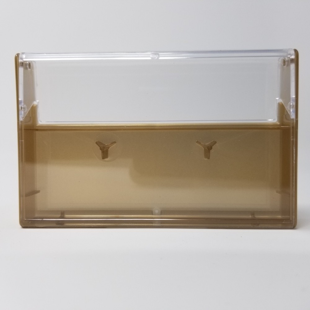 5 Cassette Tape Cases: Clear Front + Gold Solid Back - Plastic