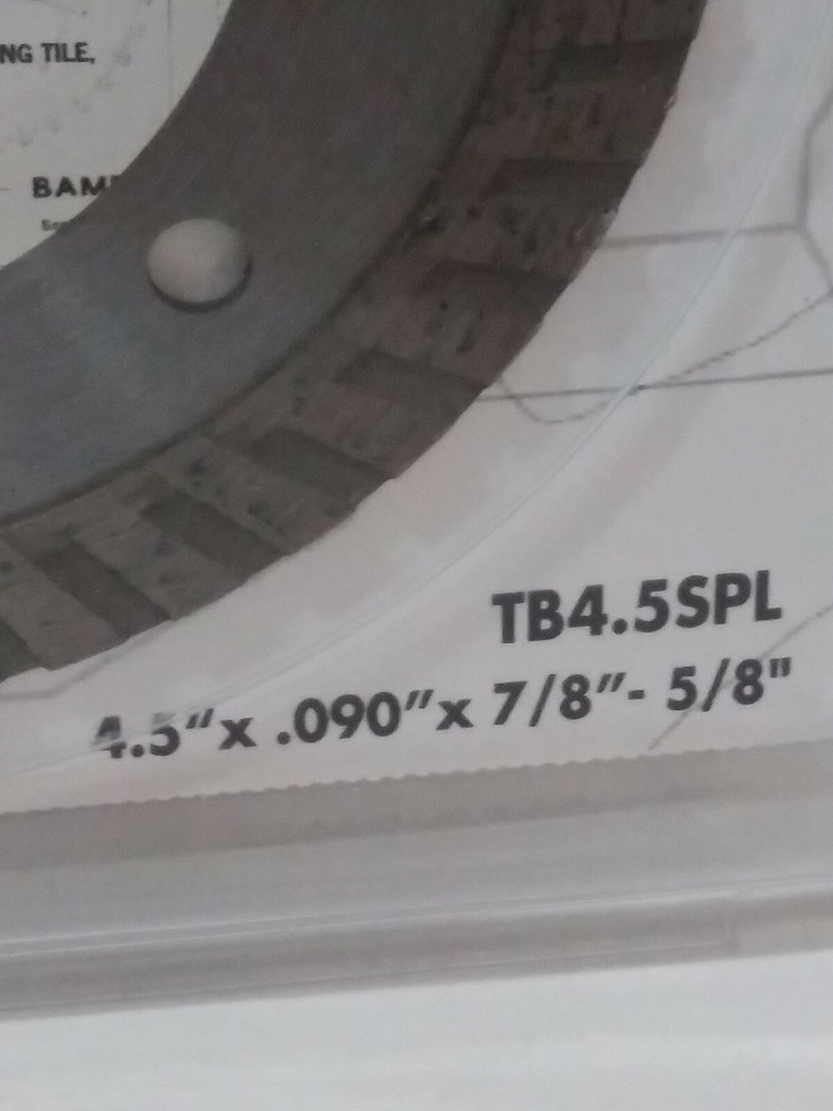 Turbo 4.5" Diamond Blade For Concrete. B5