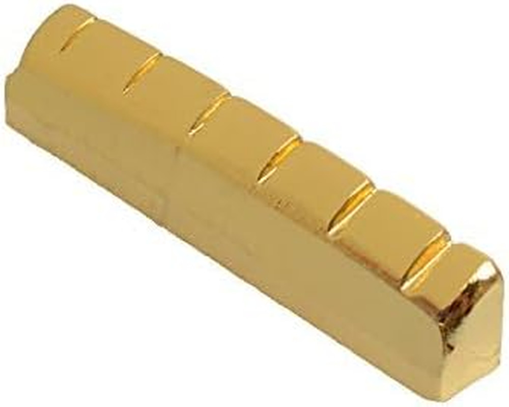 6-String Acoustic Guitar Brass Nut and Saddle Gold Plated
