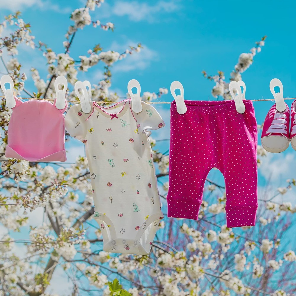 Hanger Clips 30 Pack, Multi-Purpose for Hangers, White 1,